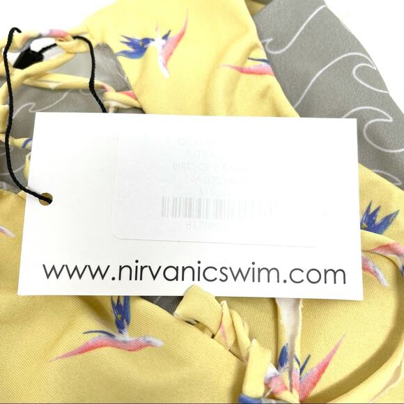 Nirvanic Swim Oqui Monokini One Piece in Bird of Paradise Yellow Women’s XS $150 - Picture 5 of 6